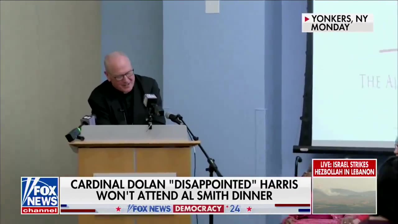 Cardinal Dolan on Kamala Harris skipping the Al Smith charity dinner.