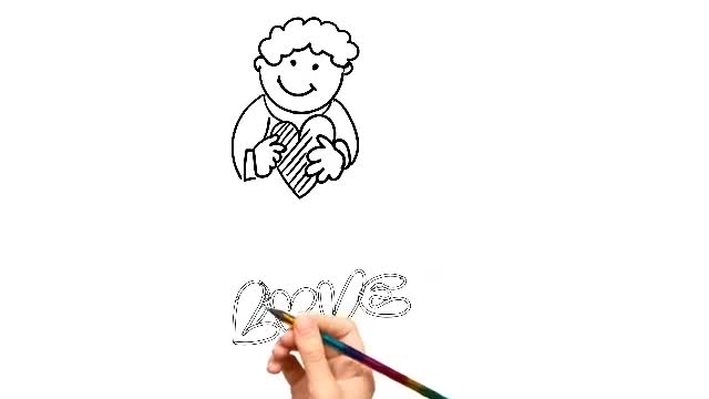 Desenho da mãozinha desenhando