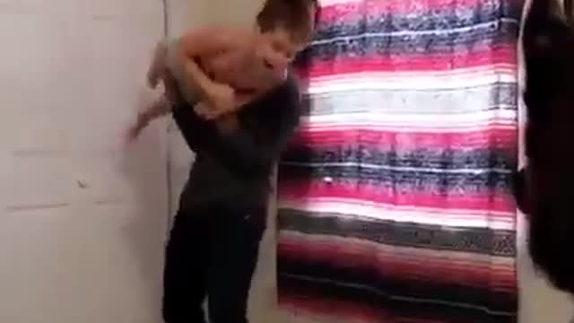 Throwing the dog up