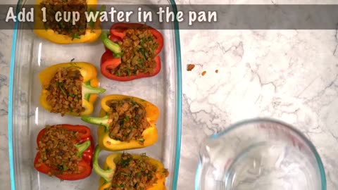 Easy vegan _ dairy free stuffed bell peppers recipe