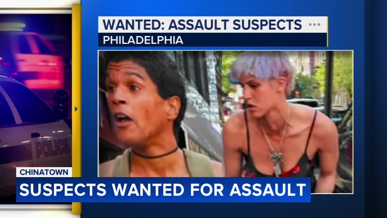 Man and woman brutally attacked in Philadelphia's Chinatown section; 2 suspects wanted