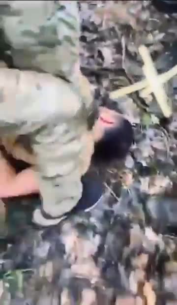 Russia caught a terrorist and punished him, this is why he is bleeding in the other videos