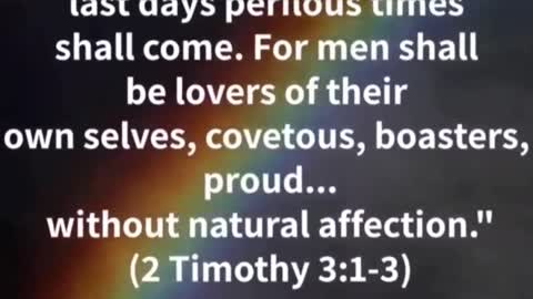 1702. 🏳️‍🌈LGBTQ⚠️"As in the days of Noah" GREAT TRIBULATION IS COMING