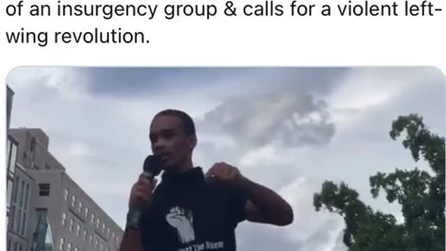 BLM speaker John Sullivan threatening a sitting president