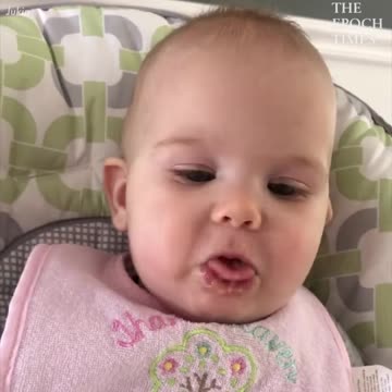 Baby Gets Excited to Eat