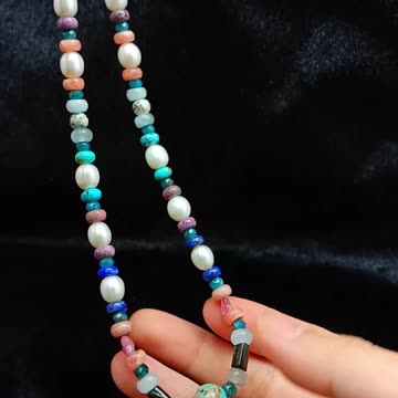 Natural turquoise Citrine spiny oyster Apatite Charoite Rhodochrosite pearl Tourmaline 05