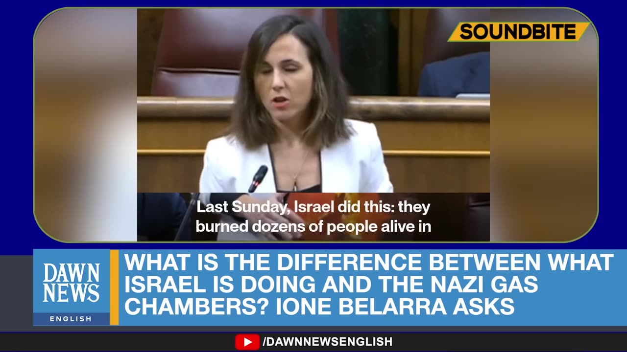 What is the difference between what Israel is doing and the Nazi gas chambers? Ione Belarra asks