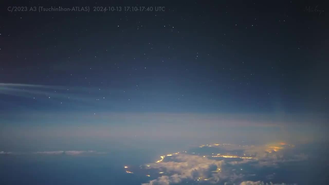 Comet C/2023 A3 Tsuchinshan-ATLAS Seen From The Region Above The Troposphere