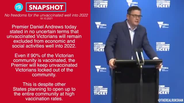 Victorian premier Daniel Andrews: easing restrictions on unvaxxed or unboosted won't happen here.