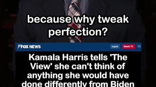 Kamala Harris on The View Can't Think of Anything She'd Do Differently than Biden