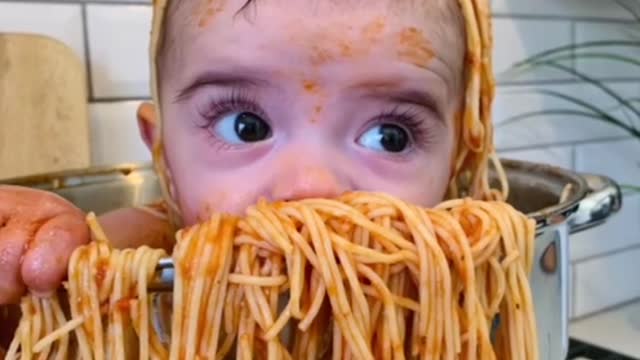 This Baby Ate a Pot Full of Pasta