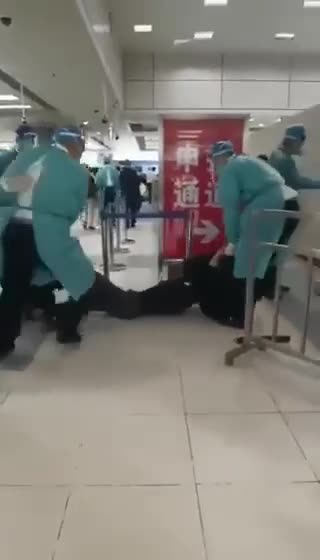 Chinese Airport personnel attack visitors w/ false positives X-19 Tests