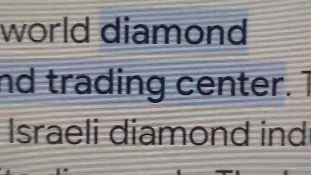 Diamonds Used as Money Laundering tool by Mossad Epstein and US Government Officials NOT CRYPTO