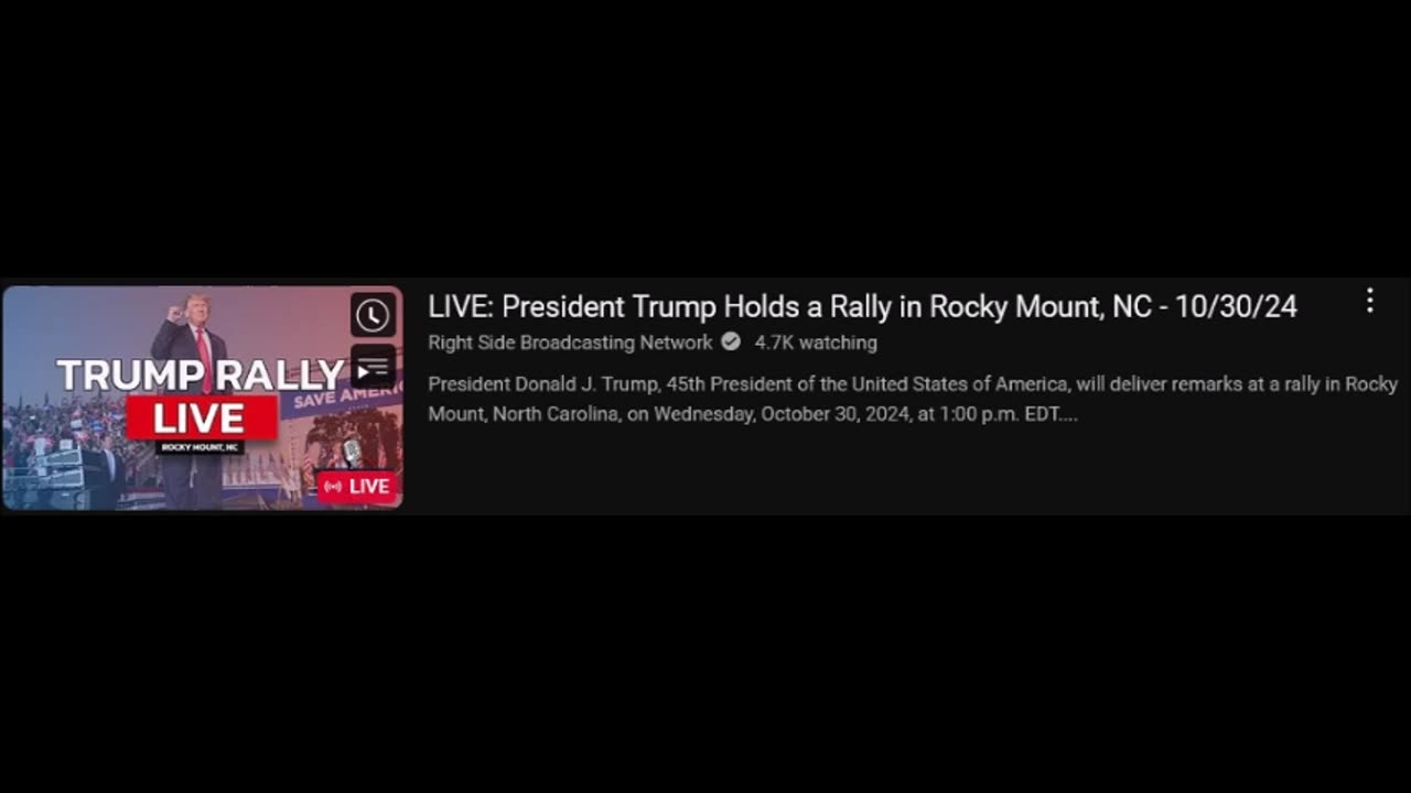 LIVE: President Trump Holds a Rally in Rocky Mount, NC - 10/30/24