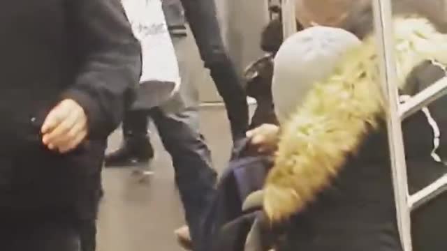 fight broke out on the train crazy!!!