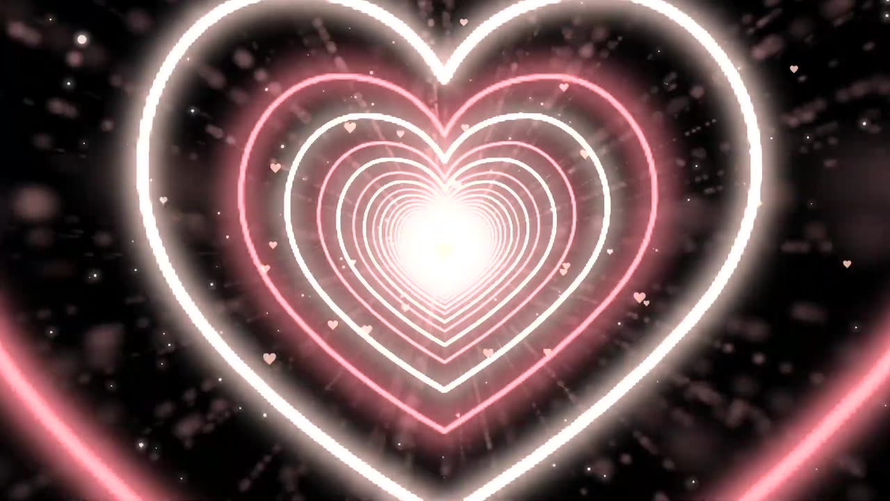 1132. Heart Background🤎Love Heart Tunnel Background Video Loop Heart