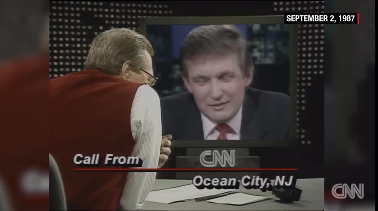 Donald Trump a True Patriot: “I don’t want to be president” - 1987 CNN interview (Larry King Live)