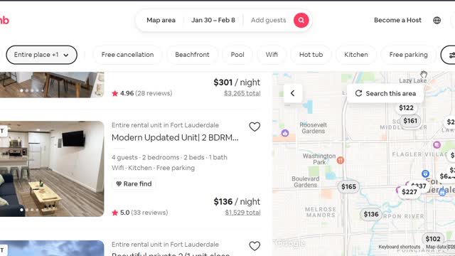 AIRBNB JAN 30 - FEB 8 FT LAUDERDALE