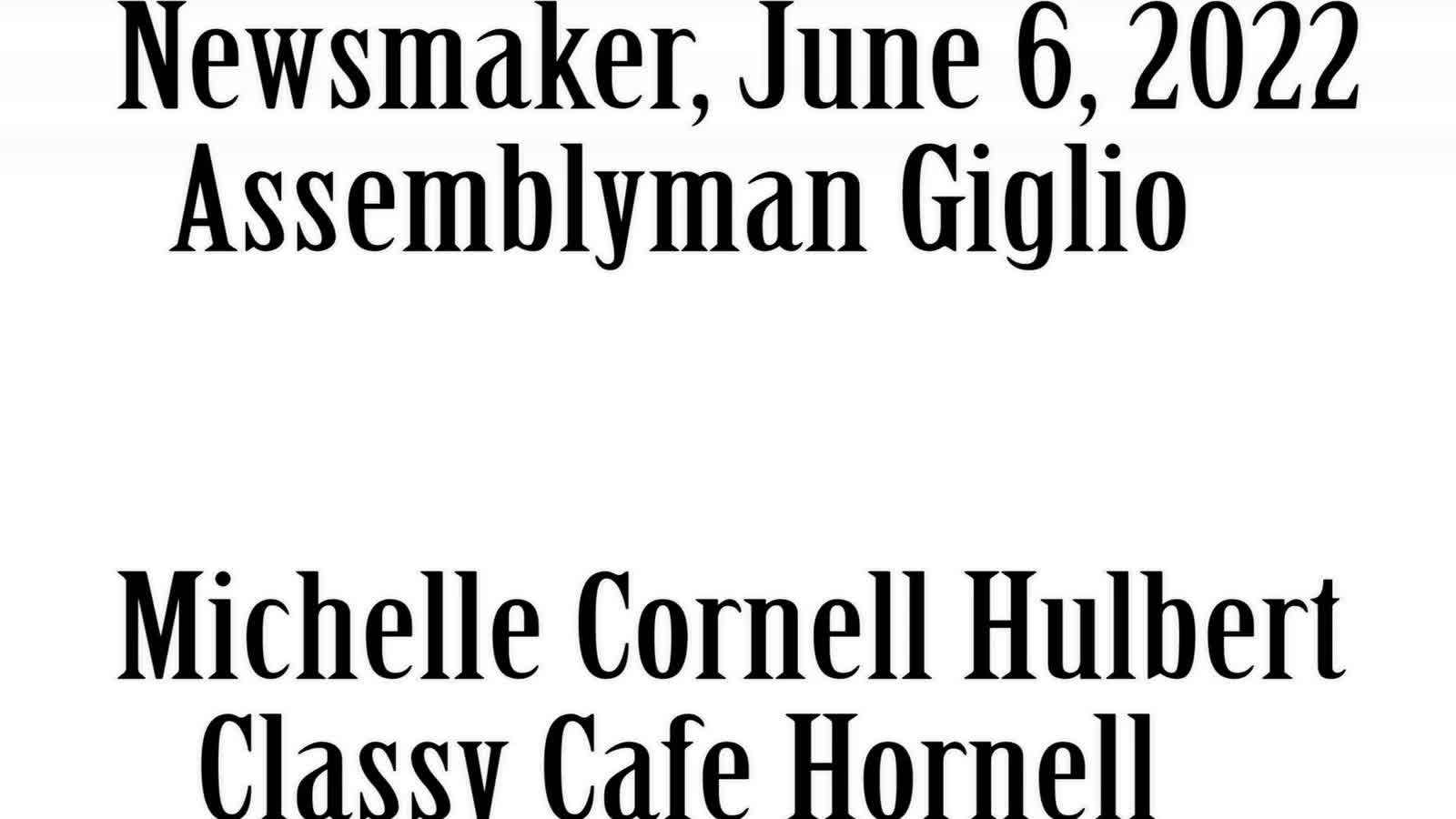 Wlea Newsmaker, June 6, 2022, Assemblyman Joe Giglio