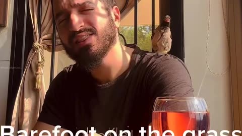 men sing with bird