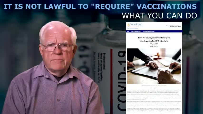 It's Not Lawful to "Require" Vaccinations - What You Can Do