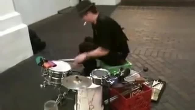 Mike Alaska the Street Drummer