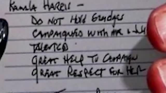 SHOCK: Hidden Camera captures what Joe Biden's notecard actually says - So who actually run's the US Presidency?