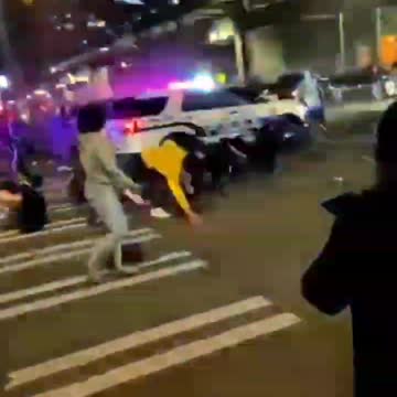 Tacoma Police runs over Rioters!
