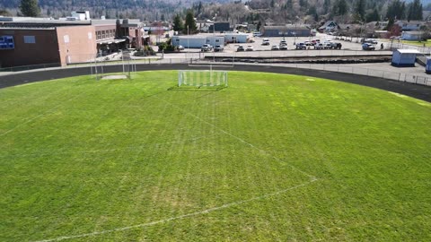 DJI Air 3 Waypoints Video of High School Sports Field