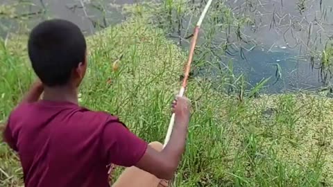 Hook Fishing in Bangladeshi river