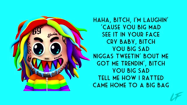 6ix9ine - gooba (lyrics)