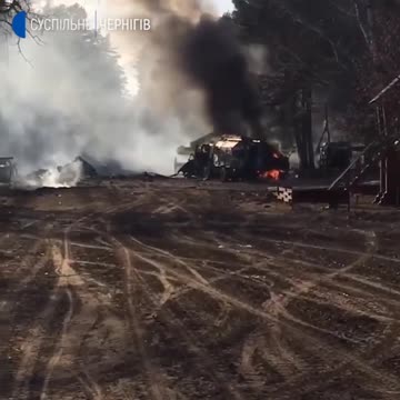 Additional footage of a destroyed Russian column
