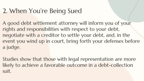 When to Hire A Debt Settlement Attorney