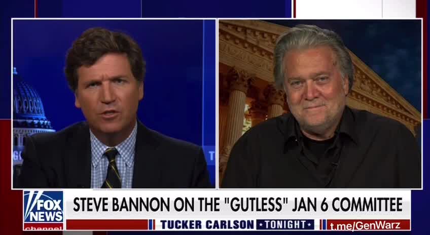 Steve Bannon Talks To Tucker Carlson After Being Found Guilty At His Show Trial