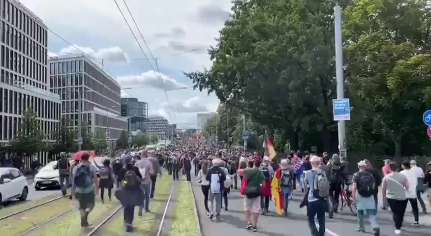 Berlin, Germany: Lockdown/COVID Protests Aug. 28th, 2021