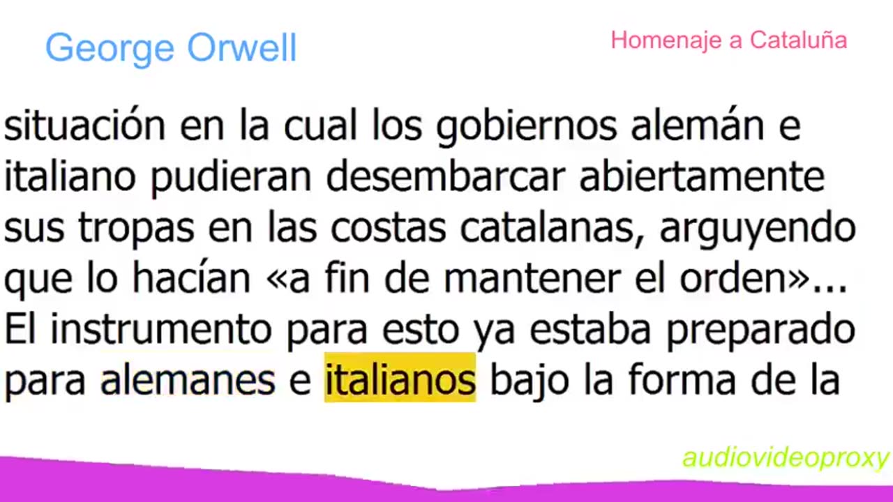 George Orwell - Homenaje a Cataluña 2/3