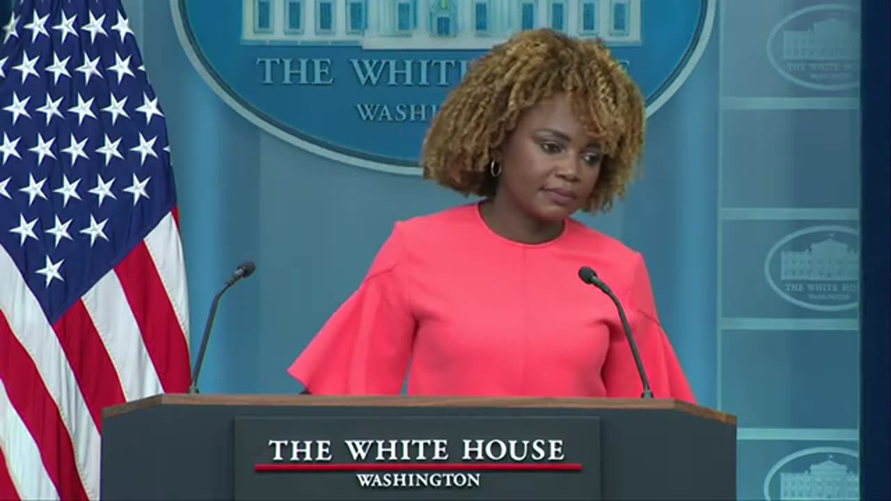 Karine Jean-Pierre holds White Briefing