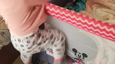 toddler getting out alone from bed