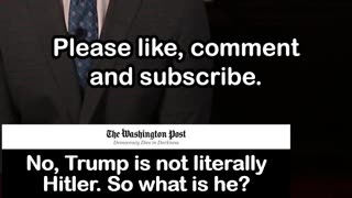 Washington Post headline: "Trump is Not Literally Hitler"