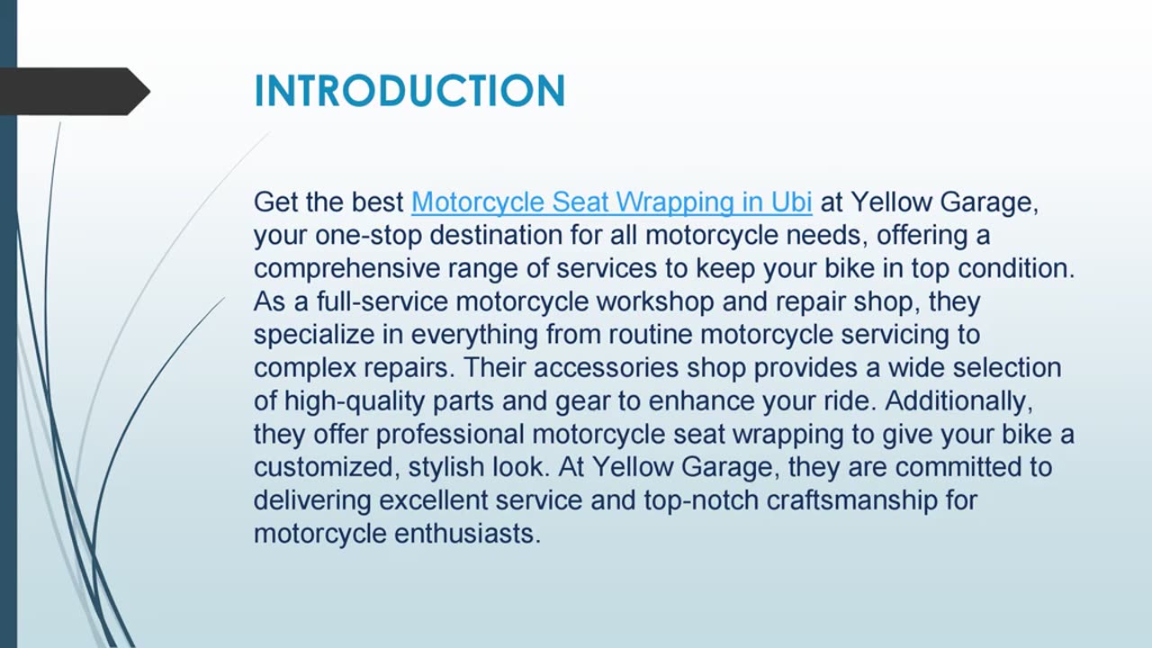 Get service for Motorcycle Seat Wrapping in Ubi