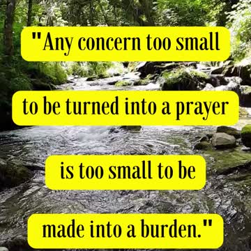 Corrie Ten Boom Said... "Any concern too small to be turned into a prayer is too small to be made,,,