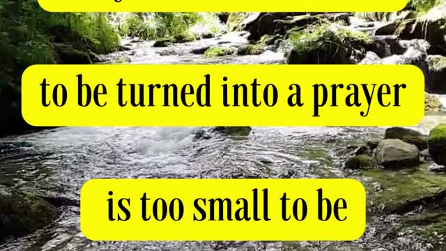 Corrie Ten Boom Said... "Any concern too small to be turned into a prayer is too small to be made,,,