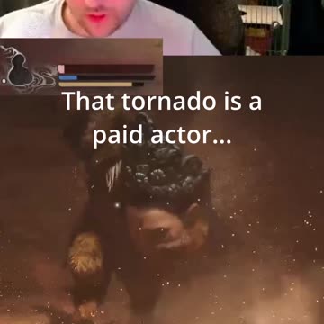 The tornado is a paid actor