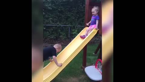 Funny baby siblings