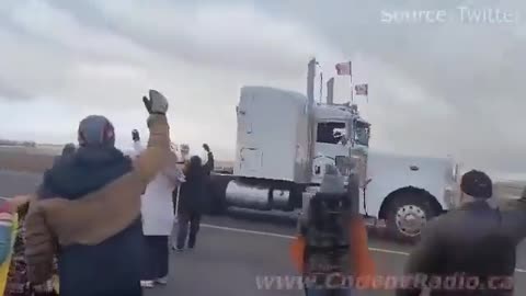 children call in, thanking the truckers for standing up for them