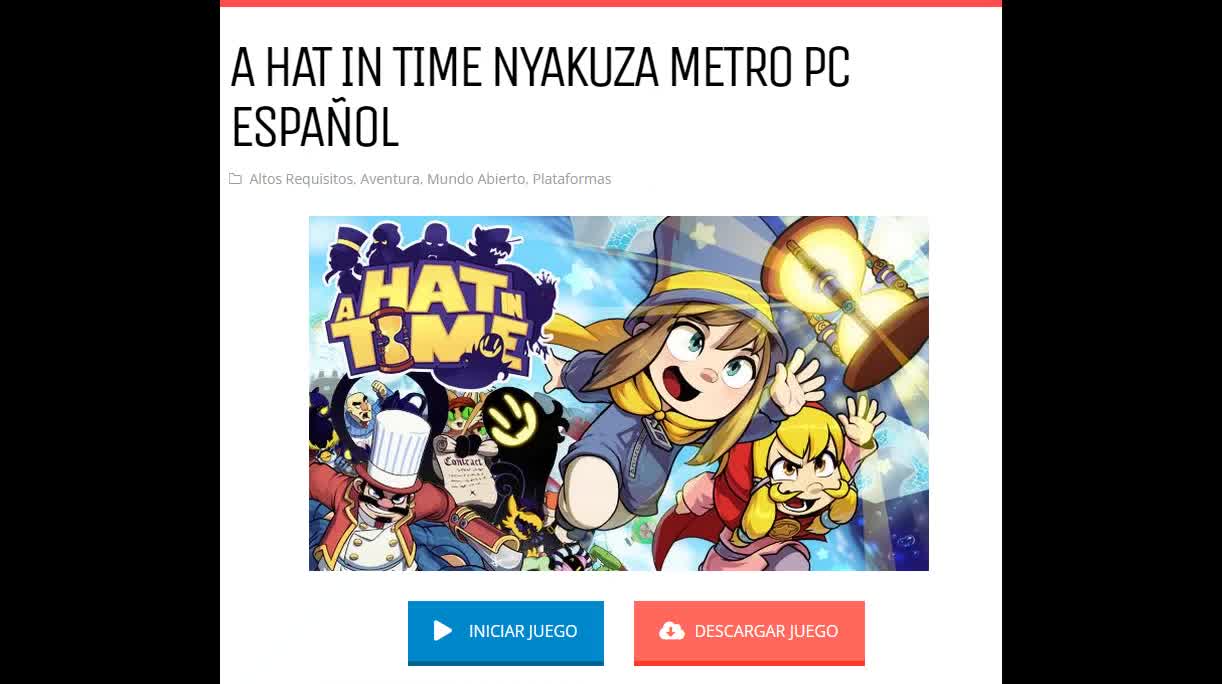 A Hat in Time PC como descargarlo + link de descarga del juego
