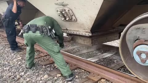 SHOCKING;Border Patrol stops a train and discovers 20+ illegals stuffed