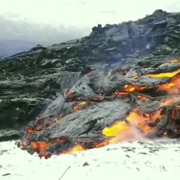 The growing Iceland Volcano!