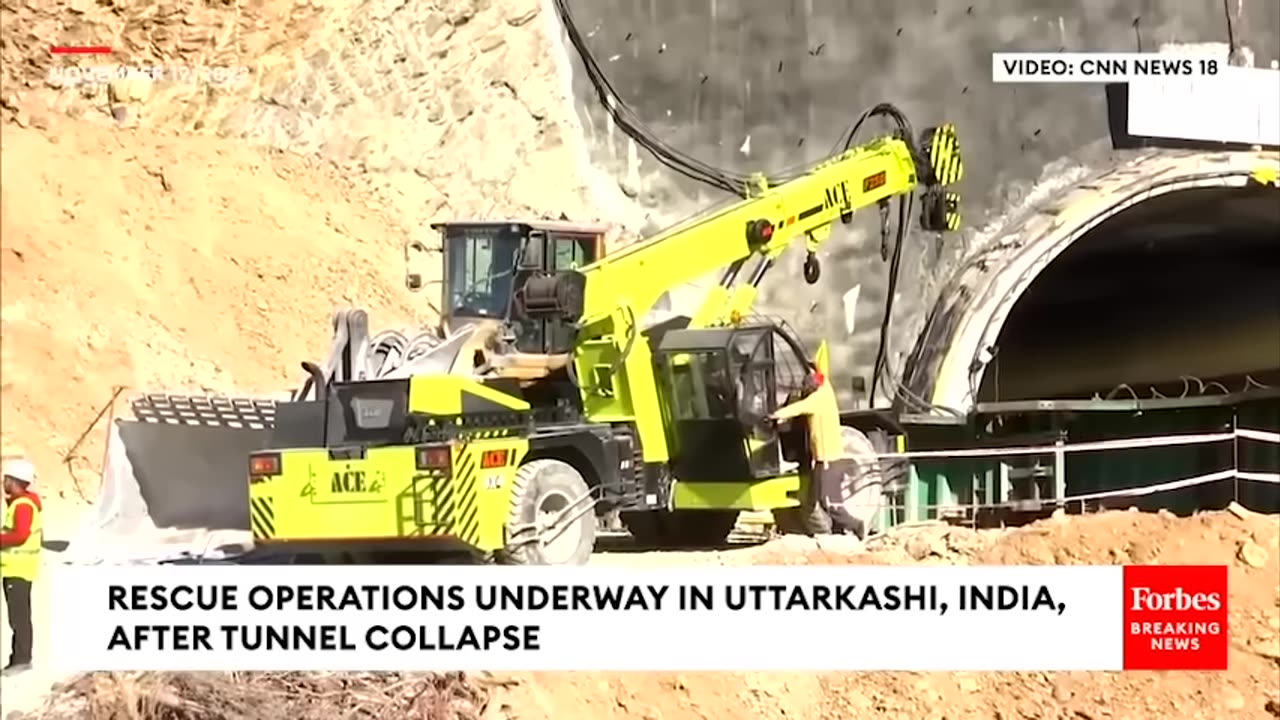 Rescue Operations Underway In Uttarkashi, India, After Tunnel Collapse