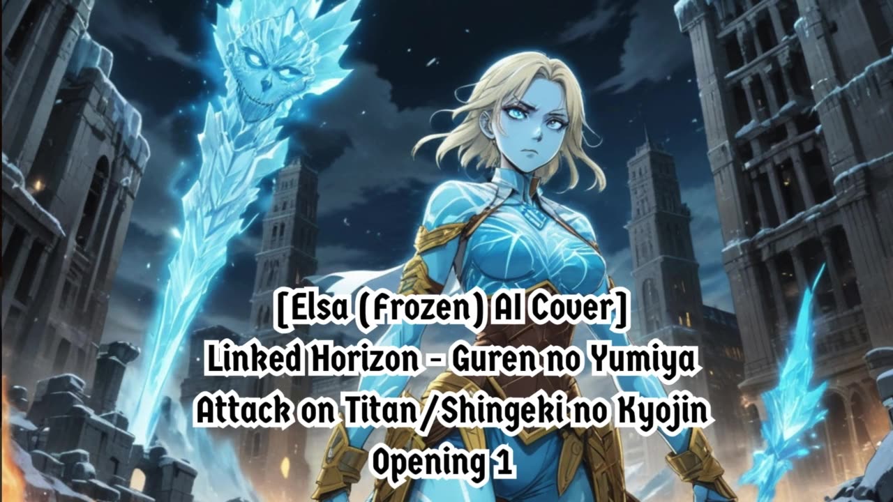 [Elsa (Frozen) AI Cover] Attack on Titan/Shingeki no Kyojin S1 OP Linked Horizon - Guren no Yumiya